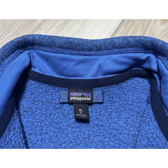 Patagonia Blue Better Sweater Quarter Zip Up Fleece Pullover - Youth XL (14) - Picture 15 of 16